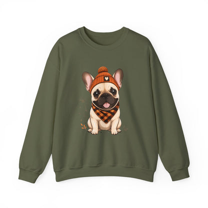 FALL FRENCHIE BANDANA Unisex Heavy Blend™ Crewneck Sweatshirt