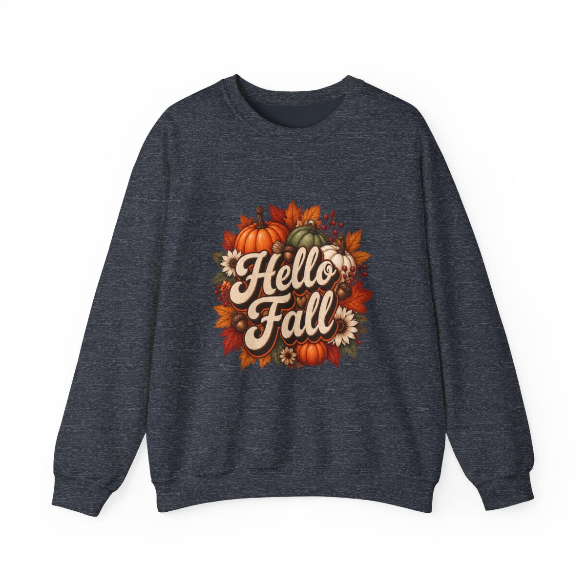 HELLO FALL PUMPKINS Unisex Heavy Blend™ Crewneck Sweatshirt