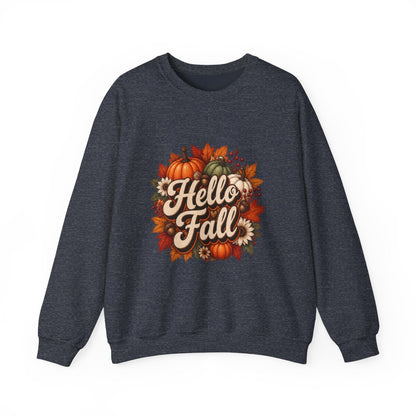HELLO FALL PUMPKINS Unisex Heavy Blend™ Crewneck Sweatshirt